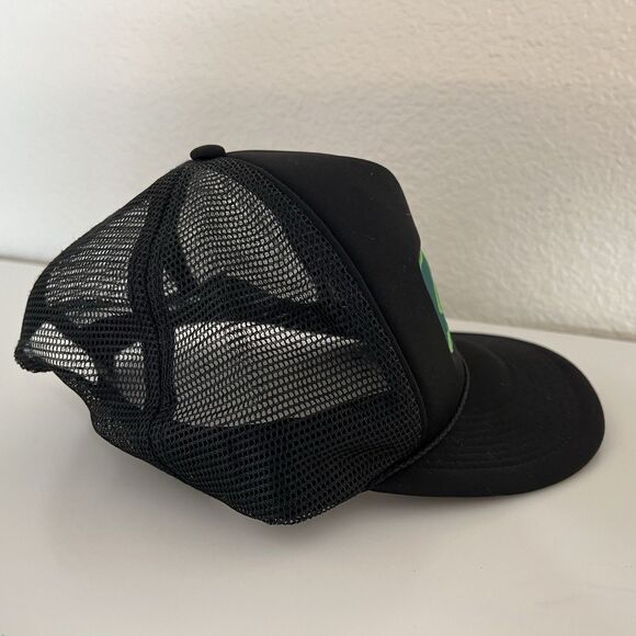 FELT Bicycles Cycling Trucker Hat Adjustable Cap Black Green Mesh Back - Picture 2 of 5